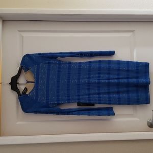 Blue lace holiday dress, size M, Bebe
